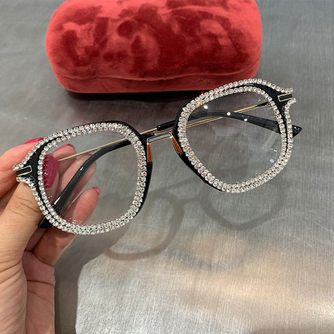 Rhinestone-Embellished Fashion Sunglasses