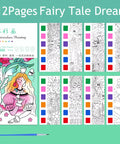 12Pages Coloring Books Portable Watercolor Painting Book Graffiti Picture Books Painting Drawing Toys for Children Gift