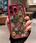 Wildflower Wonderland Pattern TPU Phone Case for Iphone 15 16 14 Pro Max 13 12 11 XR XS plus E Shockproof Full Camera Protection Durable Slim Silicone Cover Cellphone Protective