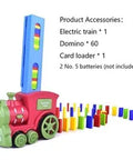 Automatic Laying Domino Train Electric Car Brick Blocks Kit Creative Game Intelligence Educational DIY Toy Kid Birthday Boy Gift