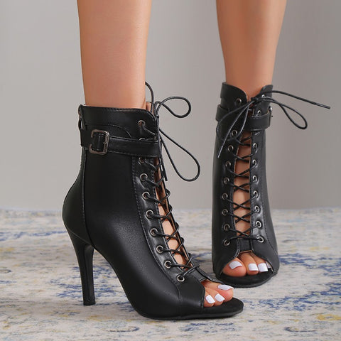 Women’s Peep Toe High Heel Pumps