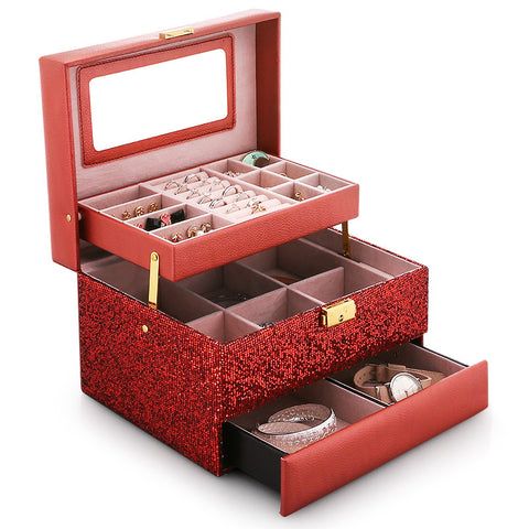 PU Leather Jewelry Storage Case