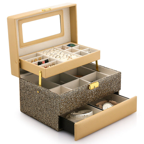 PU Leather Jewelry Storage Case