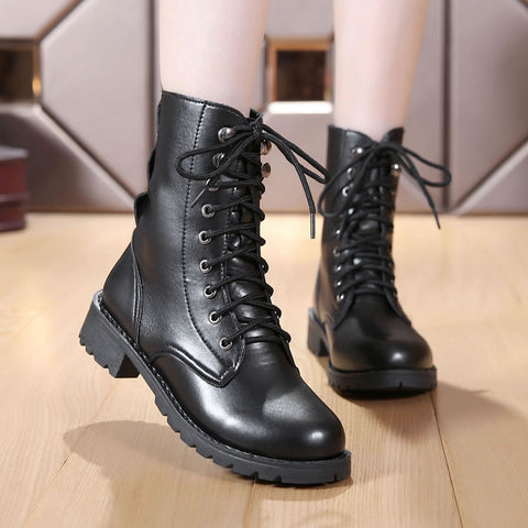 British Martin Leather Boots
