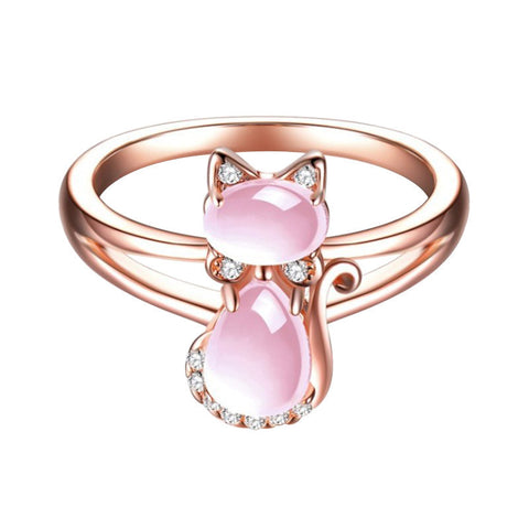 Rose Gold Cat-Theme Ring
