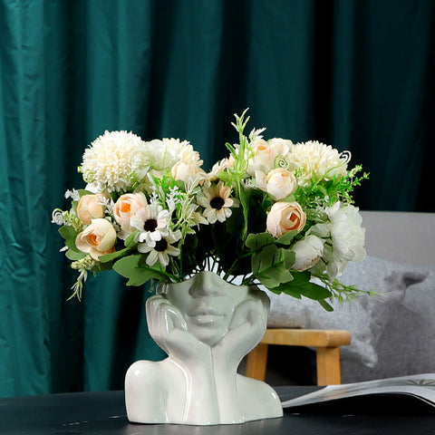 Ceramic Human Face Vase