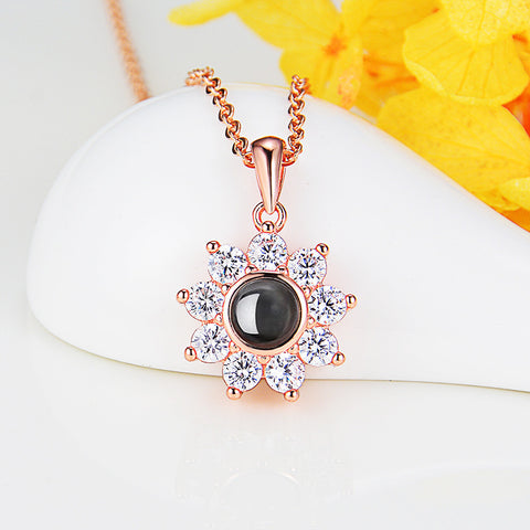 Custom Photo Name Projection Necklace