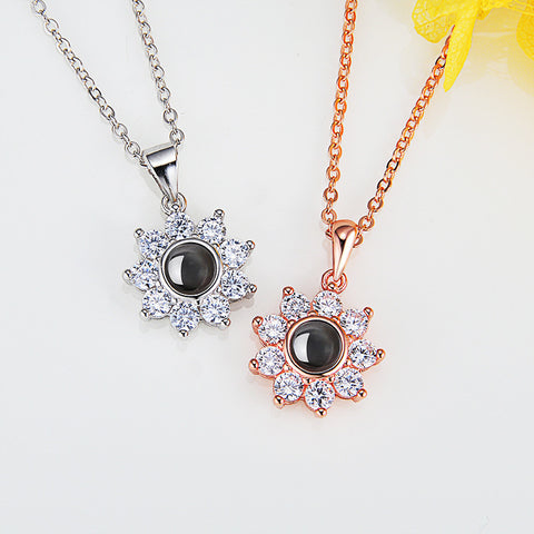 Custom Photo Name Projection Necklace