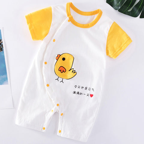 Bright Cartoon Themed Baby Rompers
