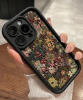 Wildflower Wonderland Pattern TPU Phone Case for Iphone 15 16 14 Pro Max 13 12 11 XR XS plus E Shockproof Full Camera Protection Durable Slim Silicone Cover Cellphone Protective