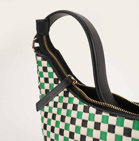 Genuine Leather Handmade Woven Shoulder Bag for Women