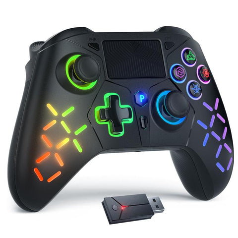 Wireless Controller for PS5 with LED RGB Light, Compatible with Playstation 5 /Playstation 4 /Playstation 3 /Switch/ PC
