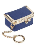 Royal Bagger Genuine Leather Mini Kiss Lock Coin & Jewelry Box, Removable Keychain, Storage for Rings, Earrings, Necklaces 2894