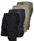 Men'S Solid Color Drawstring Pocket Cargo Shorts, Casual Street Elastic Waist Zipper Shorts for Summer, Mens Shorts, Shorts for Men, Breathable Men'S Bottoms for Daily Wear