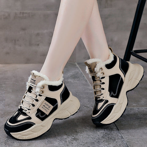 Women's Fleece-lined Clunky Sneakers