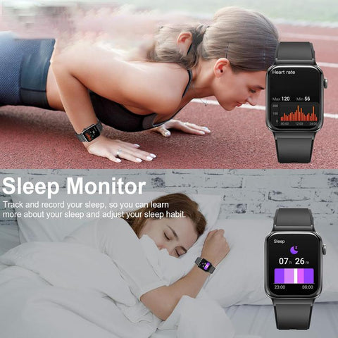 [Mother'S Day] Ntaanoo 1.85" Fashion Touch Screen Smart Watch, Digital Smart Watches with Call Function 100+ Sports Modes Dly Watch Dials Messages Reminder Multifunctional Smartwatch for Men Women