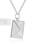 Love Letter Envelope Pendant Necklace Romantic Stainless Steel Jewelry Confession Love You for Valentine Day Gifts Wholesale