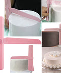 Cake Scraper Smoother Adjustable Fondant Spatulas Cake Edge Smoother Cream Leveling Device DIY Baking Tools Cakes Pastry Spatula