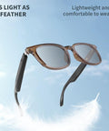 Bluetooth Smart Glasses, Auto-Tinting Sunglasse，Men'S ＆ Women'S Fashion Eyewear，Lenses with UV ＆ Blue Light Protection,Open Audio,Rechargeable