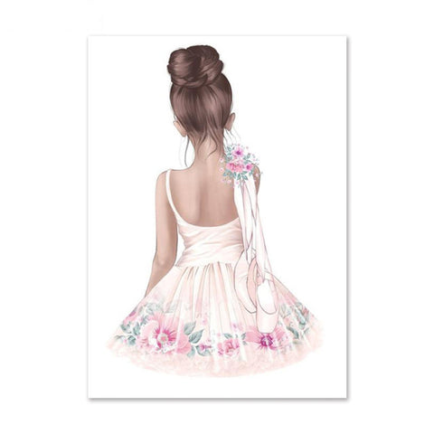 Cartoon Girl Canvas Poster