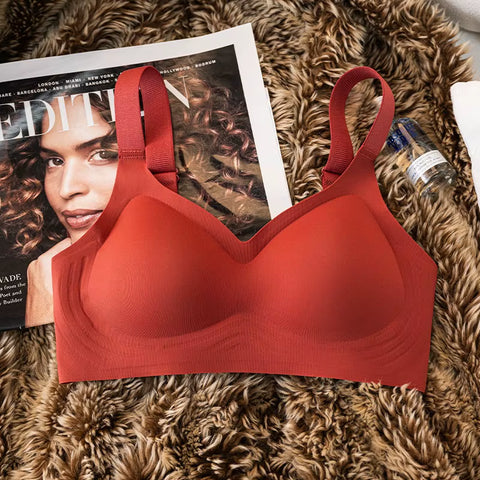 Seamless Bra Women Comfort Padded Bras Wireless Glossy Underwear Sexy Bralette Support Sexy Lingerie Female Intimates