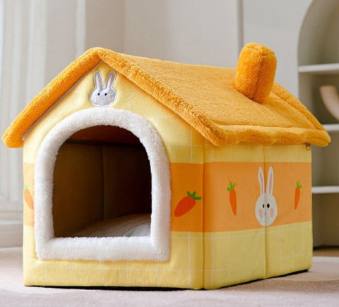Foldable Pet Cave Bed