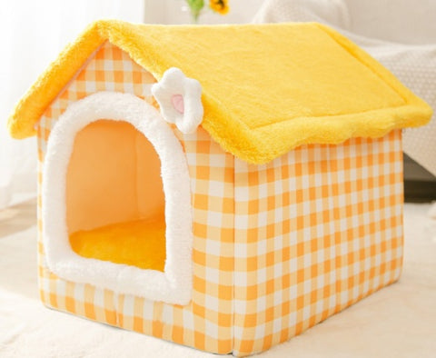 Foldable Pet Cave Bed