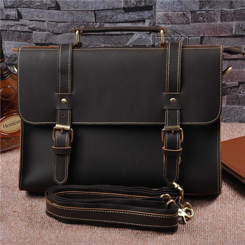 Men’s Genuine Leather Cowhide Handbag