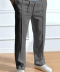 Men'S Solid Color Long Leg Pants, Regular Fit Casual Comfy Trousers for Spring & Fall, Men Bottoms for Daily Wear, Clothing