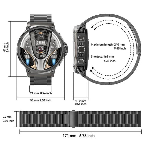 Multifunctional Smart Watch, 1 Count Fashionable Digital Watch with Multi-Sport Modes and Time Display, Sports Watch Compatible with Android & Ios