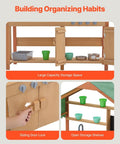Wooden Mud Kitchen Outdoor Toy Play Kitchen Set for Kids Pretend Playset