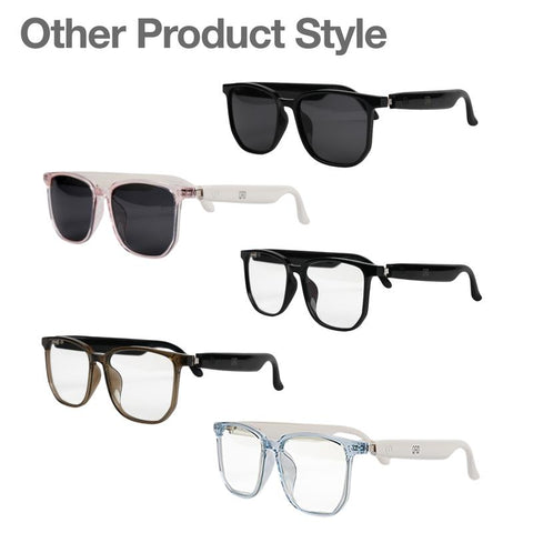 【New Launch】2025 AI Brown Smart Glasses, Bluetooth Connection, Music Playback, Seamless Interaction, Stylish Appearance, Anti-Blue Light, GS-03 2.0 Newest Version Wireless Bluetooth Touch Control Comfort Lightweight Touch Control