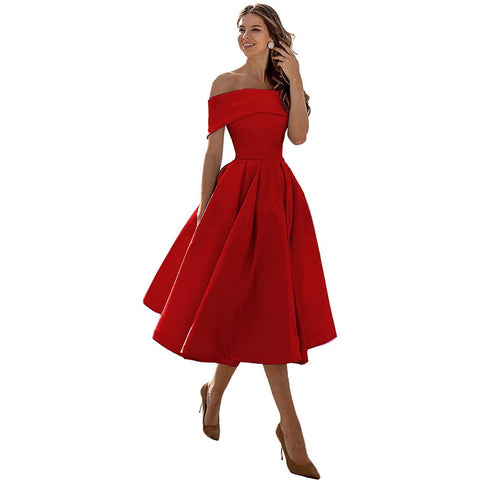 Women’s Strapless Satin Party Dress
