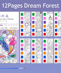 12Pages Coloring Books Portable Watercolor Painting Book Graffiti Picture Books Painting Drawing Toys for Children Gift