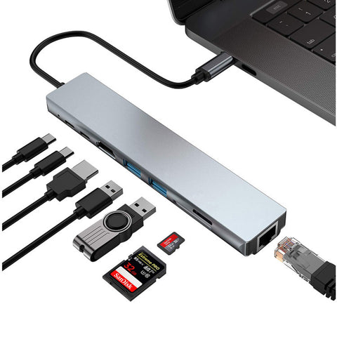 PD Eight-in-One Expansion Dock USB-C Hub Splitter