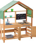 Wooden Mud Kitchen Outdoor Toy Play Kitchen Set for Kids Pretend Playset