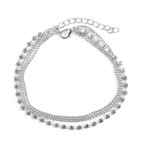 1PC Multilayer Crystal Anklet