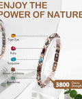 [Mother'S Day Gift]Feraco Copper Bracelets for Women, Ultra Strength Magnetic Bracelet with 3800 Gauss Magnets & Natural Turquoise&Stones, Adjustable