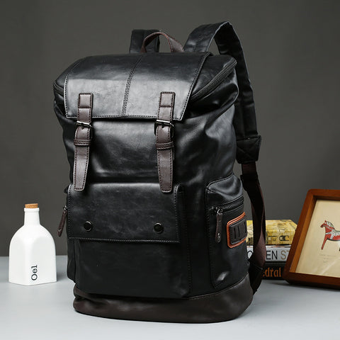 Men’s Leather Travel Backpack