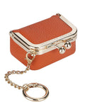 Royal Bagger Genuine Leather Mini Kiss Lock Coin & Jewelry Box, Removable Keychain, Storage for Rings, Earrings, Necklaces 2894