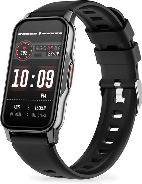 Health Fitness Tracker, Smart Watch with 24/7 Heart Rate Blood Pressure Sleep Monitor,126 Sports Modes,Ip68 Waterproof Step Calorie Counter Pedometer Activity Trackers for Android&Iphone Women Black