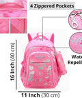 Kids Backpack for Girls with Pencil Case Trendy Backpack for School Water Repellent | Backpacks for Elementary or Kindergarten | Pink School Bag 16" School Bag