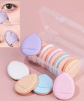 10Pcs Mini Finger Puff Foundation Small Air Cushion Powder Sponge Face Concealer BB Cream Cosmetic Applicator Makeup Tools
