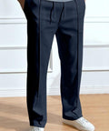 Men'S Solid Color Long Leg Pants, Regular Fit Casual Comfy Trousers for Spring & Fall, Men Bottoms for Daily Wear, Clothing