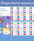 12Pages Coloring Books Portable Watercolor Painting Book Graffiti Picture Books Painting Drawing Toys for Children Gift