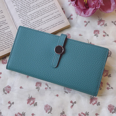Luxury Lychee Pattern Leather Purse