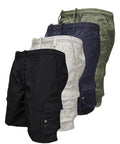 Men'S Solid Color Drawstring Pocket Cargo Shorts, Casual Street Elastic Waist Zipper Shorts for Summer, Mens Shorts, Shorts for Men, Breathable Men'S Bottoms for Daily Wear