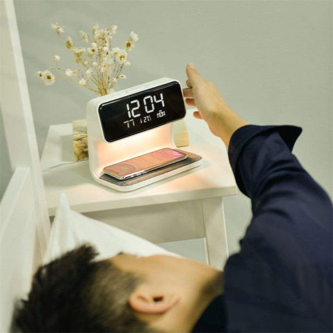 Wireless Charging Alarm Clock Lamp