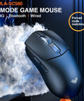 AULA SC580 Tri-Mode Wireless Gaming Mouse, 2.4G/BT5.0/USB-C, 10000 DPI Rechargeable Wireless Mouse, Gamer Mouse with 6 Programmable Buttons, Anti-Slip Stickers, Office Desktop Laptop PC Accessories Ergonomic Computer Mouse Bluetooth Budget Mouse Springtok