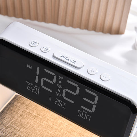 Wireless Charging Alarm Clock Lamp